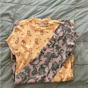 Urban Outfitters Yellow Paisley Pattern Mini Dress